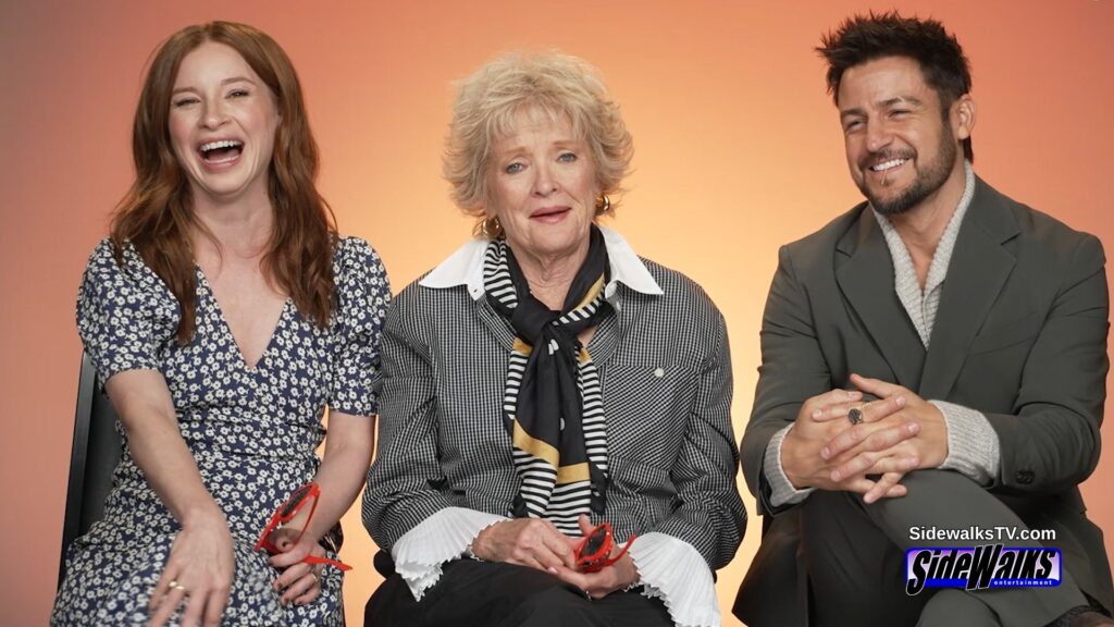 Stacey Farber, Christine Ebersole Tyler Hynes smiling and laughing,