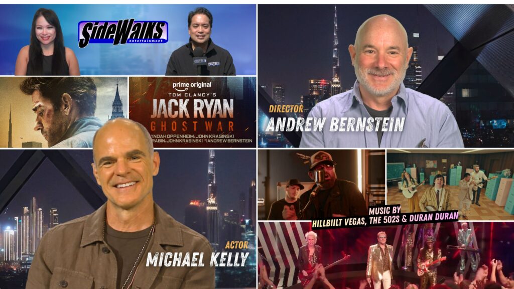 Collage of scenes and performers appearing in the episode