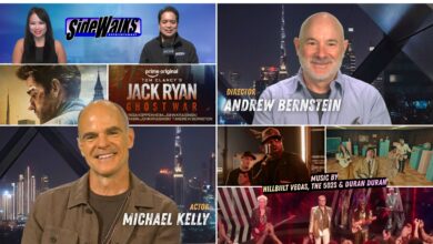 Collage of scenes and performers appearing in the episode