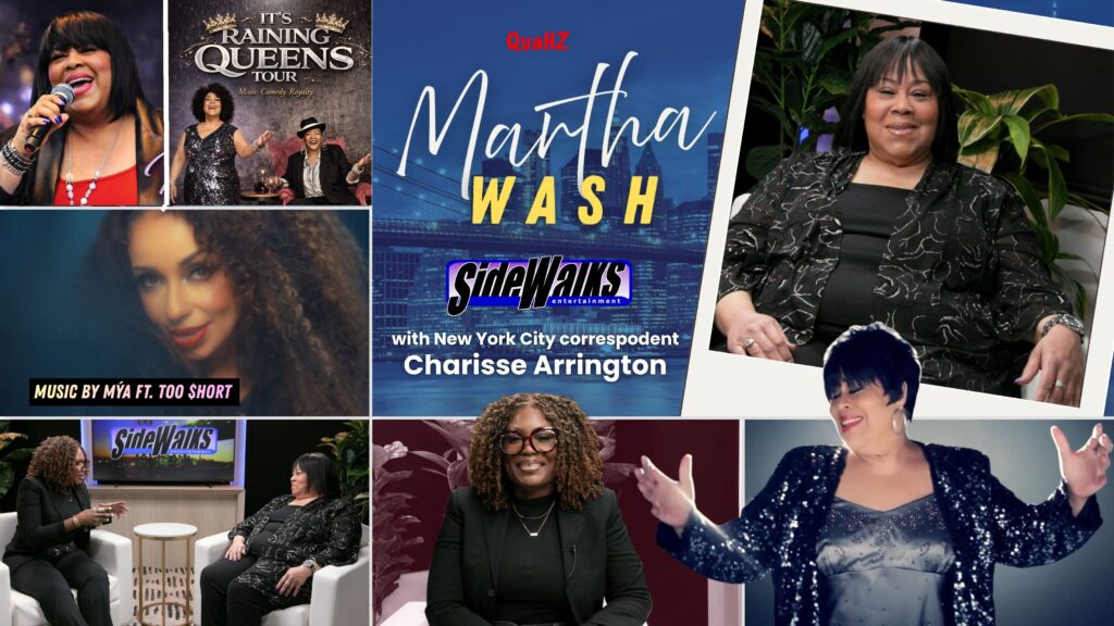 Collage of scenes and performers appearing in the episode