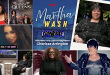 Collage of scenes and performers appearing in the episode