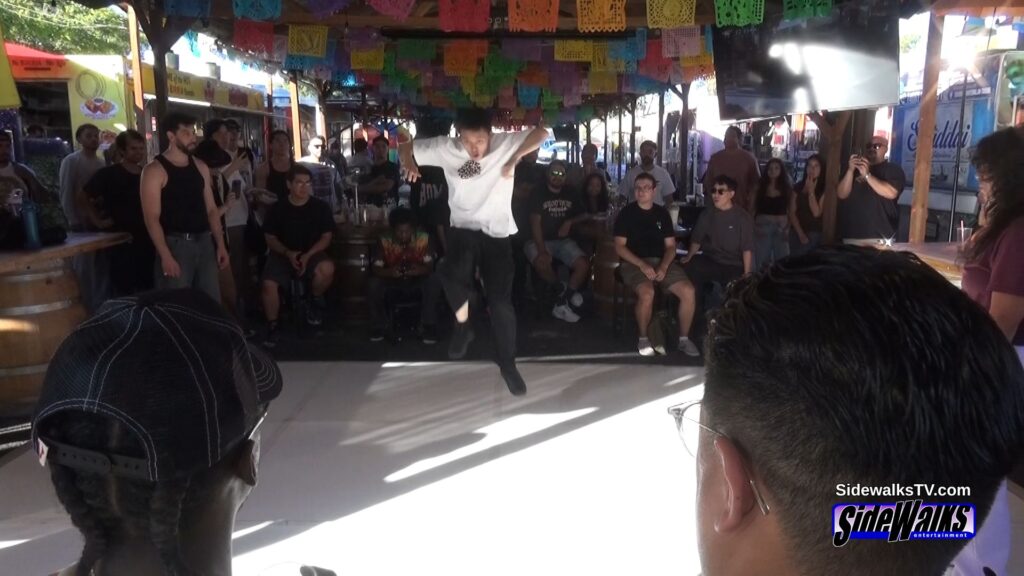 A contestant in the All Styles Dance Battle