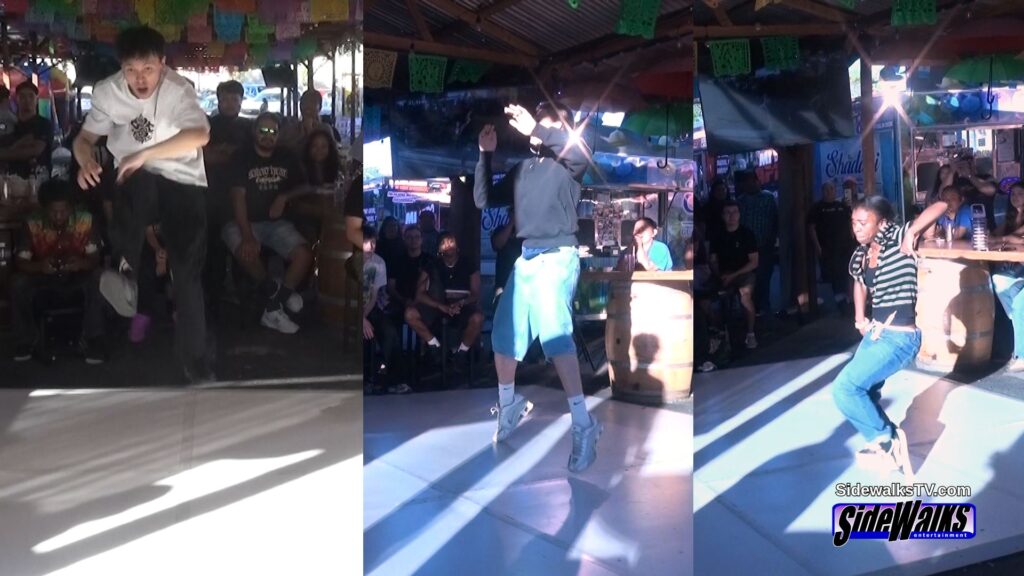 A contestant in the All Styles Dance Battle