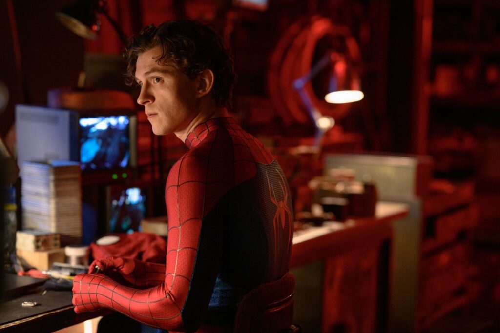 Tom Holland looking left