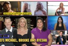 Collage of scenes and performers appearing in the episode,