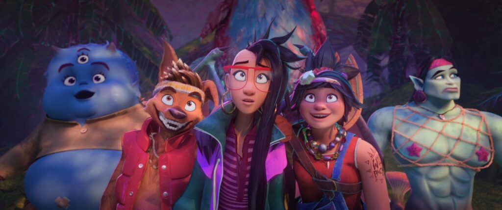 Bungi (Manny Jacinto), Raww (Dave Franco), Raissa (Liza Soberano), Jo (H.E.R.) and Prince Mermahn (Kevin McCann)