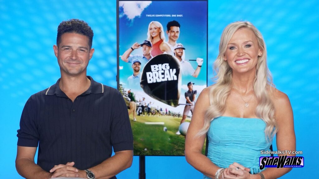 Wells Adams and Blair O'Neal with a monitor behind them with the title Big Break
