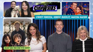 Collage of scenes and performers appearing in the episode