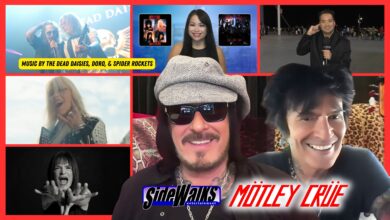 Collage of scenes and performers appearing in the episode